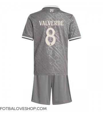 Real Madrid Federico Valverde #8 Dětské Alternativní Dres 2024-25 Krátký Rukáv (+ trenýrky)